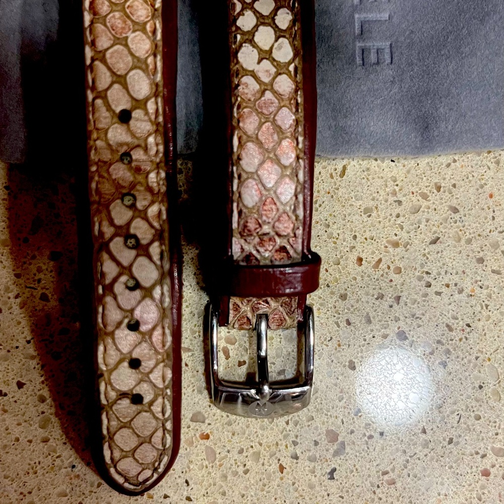 Michele Brown Snake-Skin Watch Band 🐍🤎
